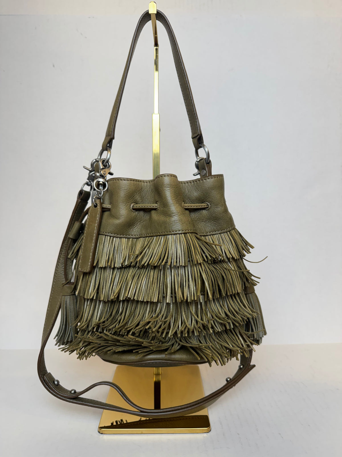 LOEFFLER RANDALL Industry Fringe Bucket Bag