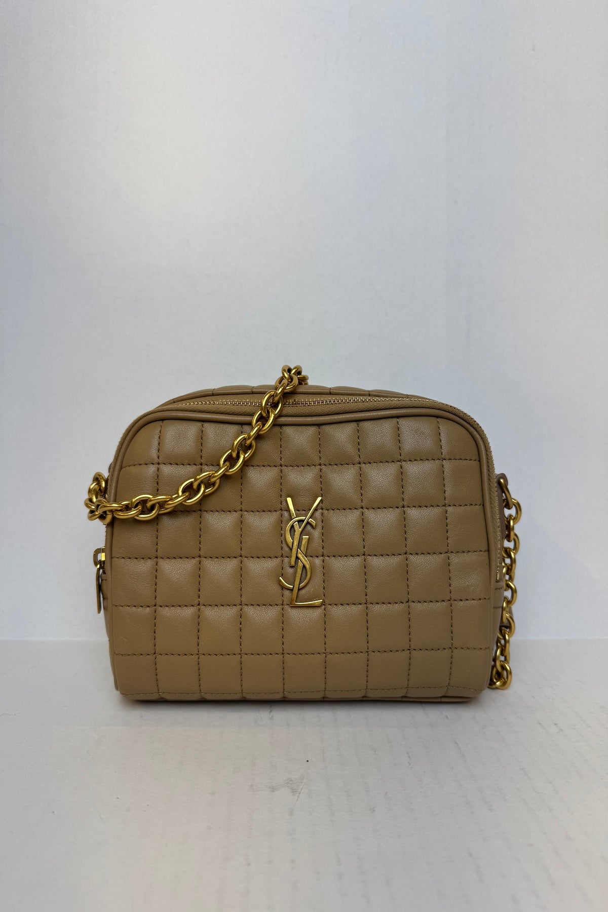 YSL Leather Quilted Cassandre Mini Camera Bag