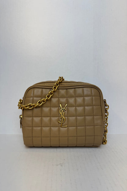 YSL Leather Quilted Cassandre Mini Camera Bag