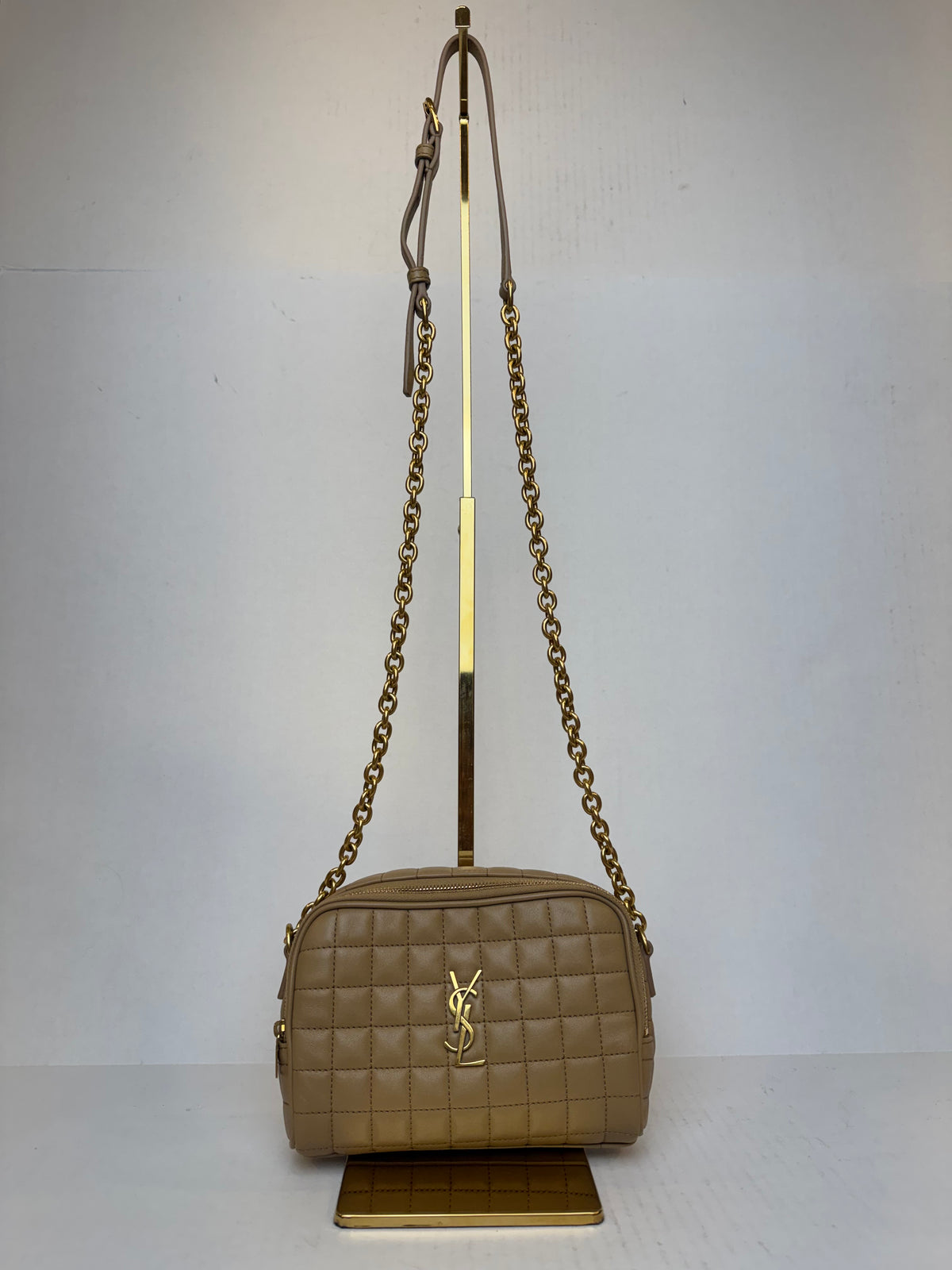 YSL Leather Quilted Cassandre Mini Camera Bag