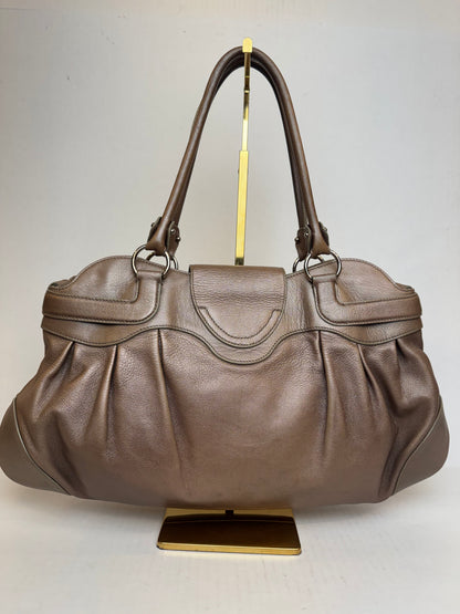 SALVATORE FERRAGAMO Grained Leather  Sofia Shoulder Bag
