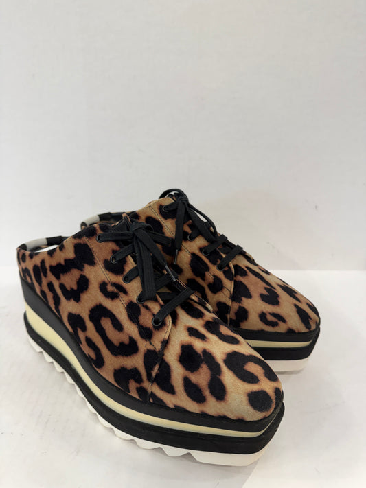 STELLA McCARTNEY Elyse Leopard Print Platform Sneaker Mules/US8-EU39
