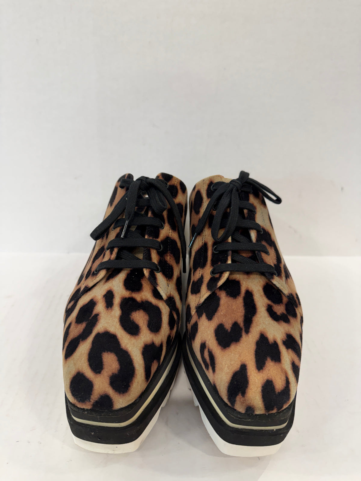 STELLA McCARTNEY Elyse Leopard Print Platform Sneaker Mules/US8-EU39