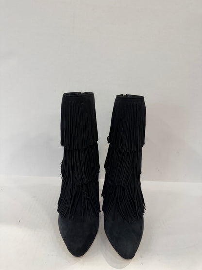 PAUL ANDREW NWT  Taos Suede Fringe HHeels Ankle Boots/ US8-EU39