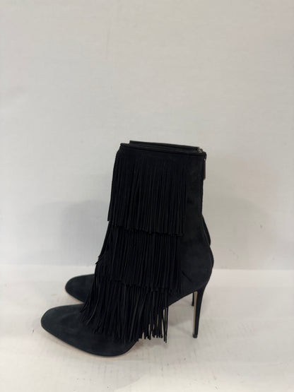 PAUL ANDREW NWT  Taos Suede Fringe HHeels Ankle Boots/ US8-EU39
