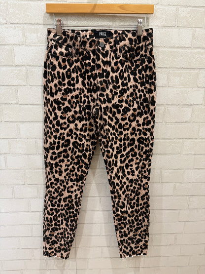 PAIGE Cotton Leopard Print High Waist Jeans/M-US27