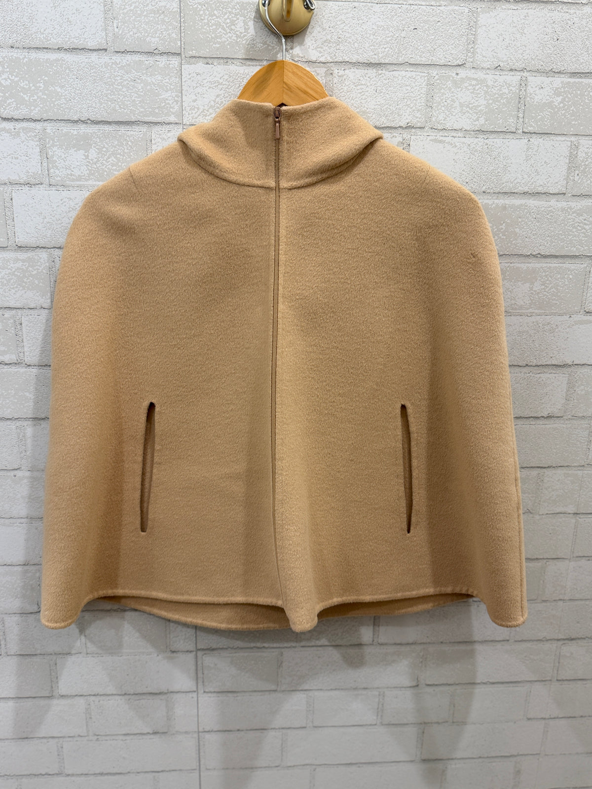 MILA SCHON Vintage595Angora Blend Hooded Knit Cape / M-EU38