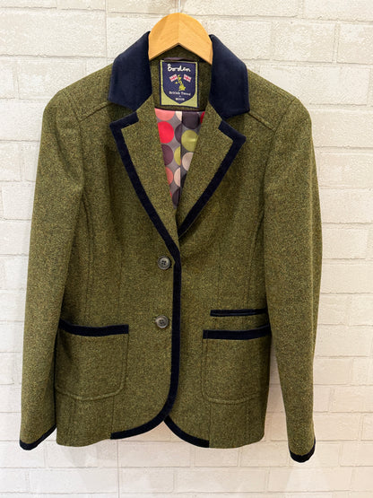 BODEN British Tweed By Moon 2 Buttons Jacket/M