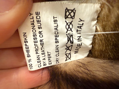 NO BRAND  Suede Lamb Leather and Fur Coat/S