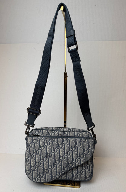 DIOR NWT Oblique Jacquard Saddle Triple Pouch Shoulder Bag