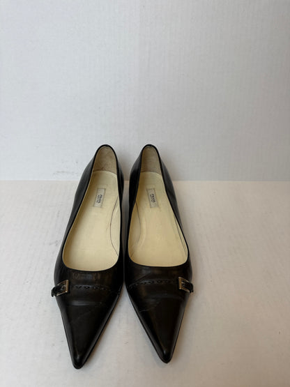PRADA Pointed Leather Pumps/ US5.5-EU35.5