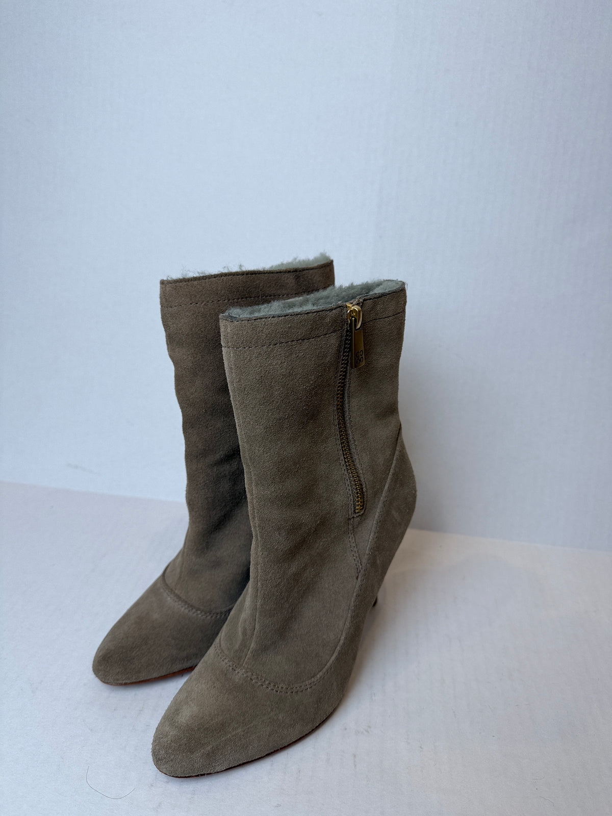 COACH Suede Adelina  Shearl Ankle HH Boots/US6-EU36