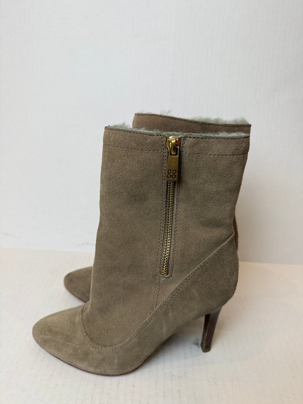 COACH Suede Adelina  Shearl Ankle HH Boots/US6-EU36