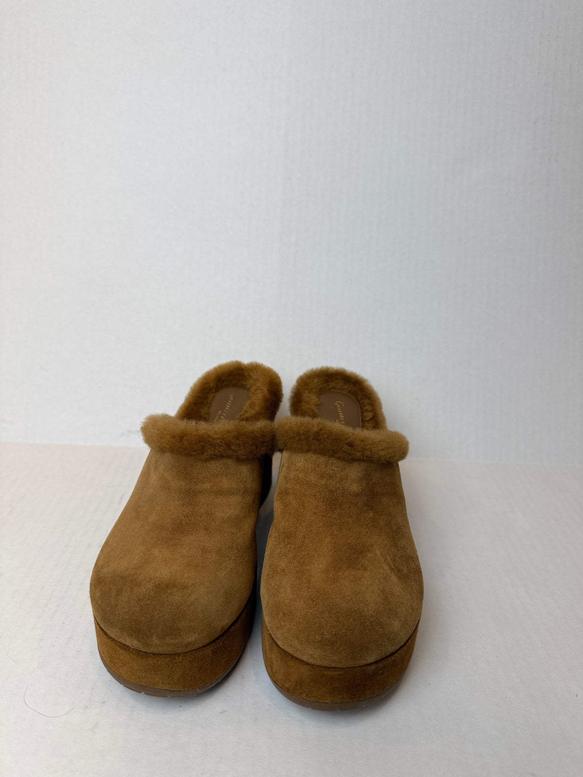GIANVITO ROSSI Lyss Suede Platform Clogs / US5-EU36