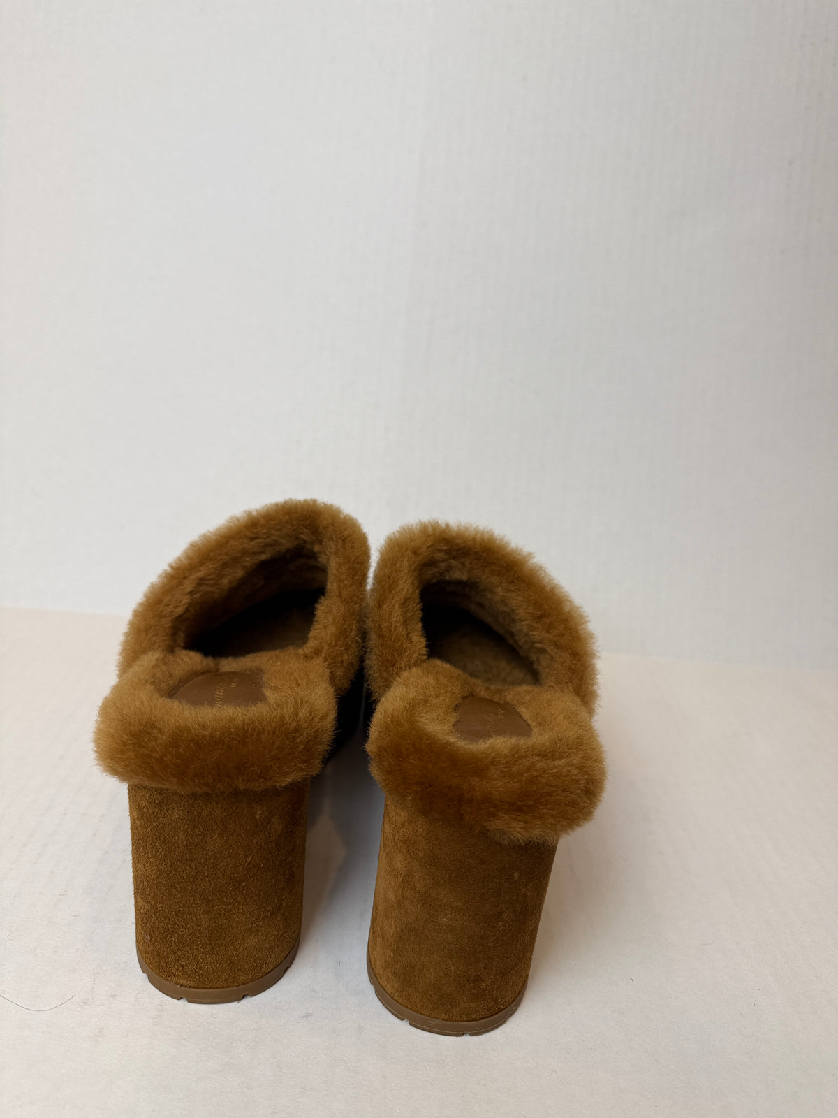 GIANVITO ROSSI Lyss Suede Platform Clogs / US5-EU36