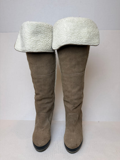 KELSI DAGGER  Suede Leather HHeels  High Boots/ US7-EU38