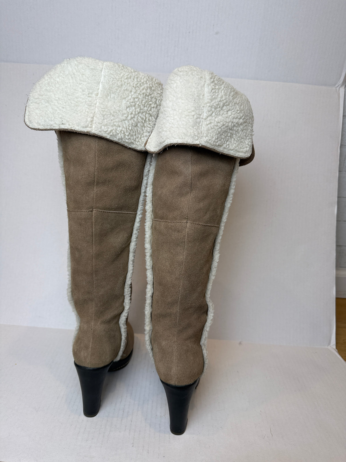 KELSI DAGGER  Suede Leather HHeels  High Boots/ US7-EU38