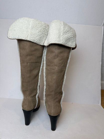 KELSI DAGGER  Suede Leather HHeels  High Boots/ US7-EU38