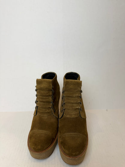 PIERRE HARDY Suede Lace Up Wedge Boots/ US7-EU37