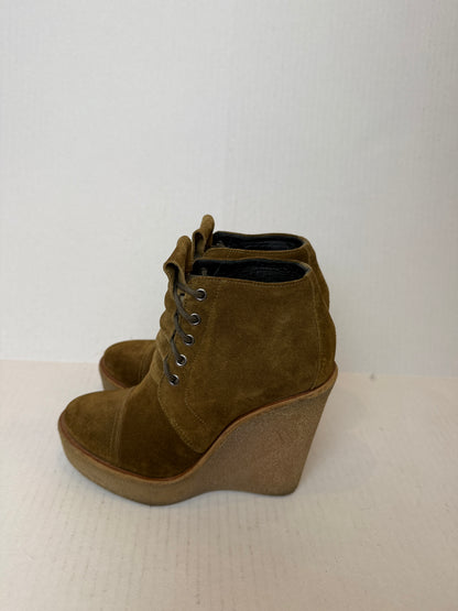 PIERRE HARDY Suede Lace Up Wedge Boots/ US7-EU37