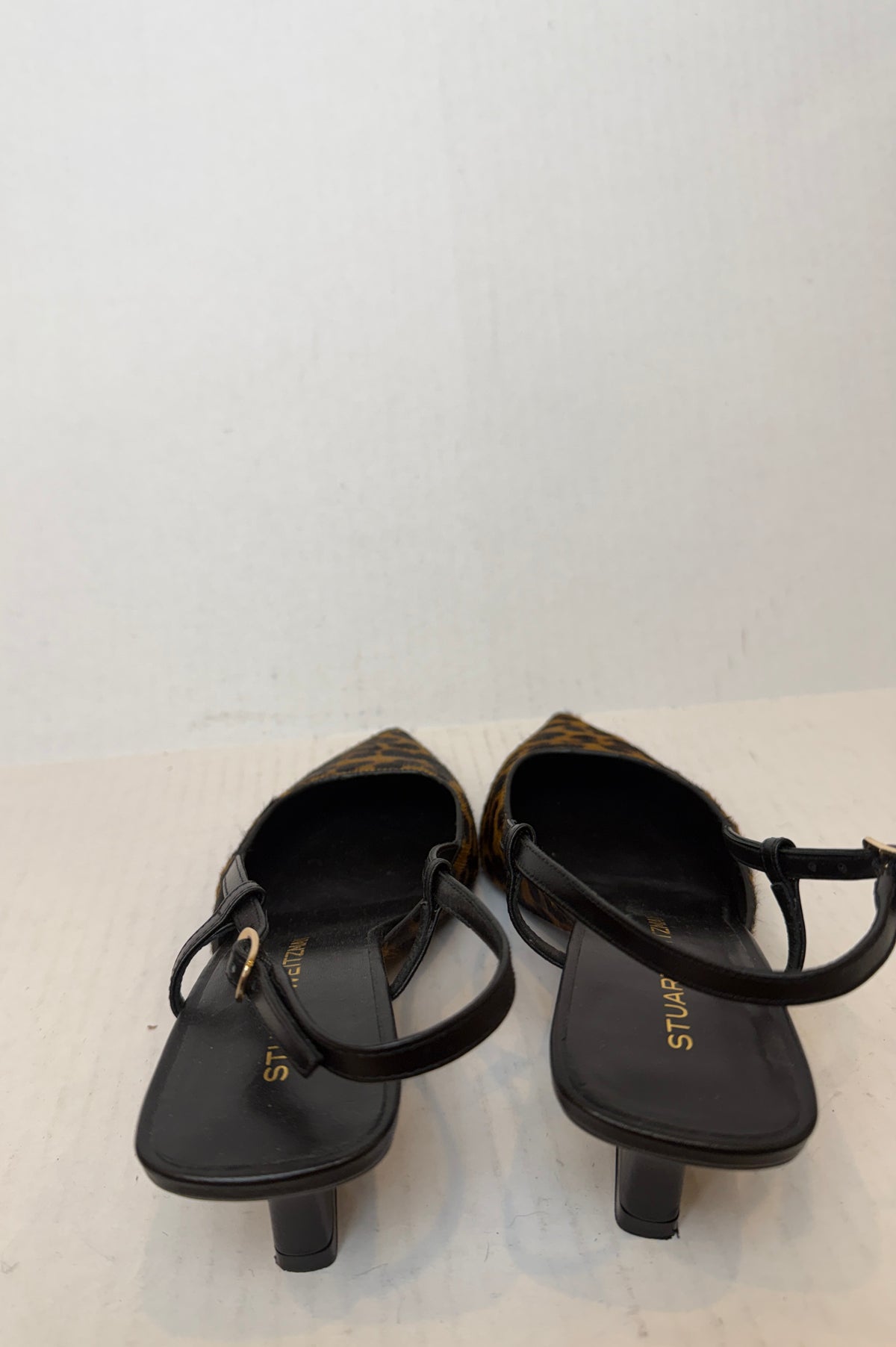 STUART WEITZMAN Vinnie 50 Leopard Print Calf Hair Sling Back Pump / US6.5-EU37.5