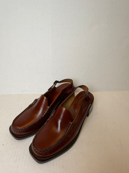HEREU NWT Leather Raiguer Block Heels Slingback Loafers/ US10-EU40