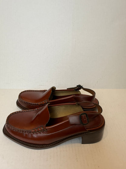 HEREU NWT Leather Raiguer Block Heels Slingback Loafers/ US10-EU40