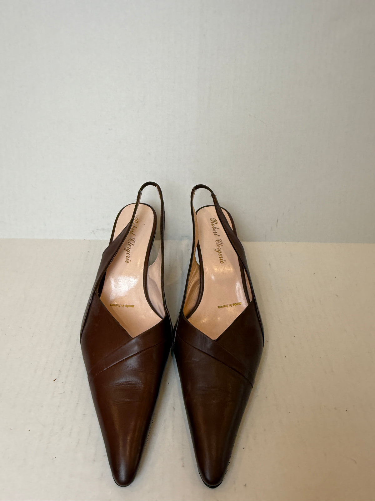 ROBERT CLERGERIE  Pointed Leather Pumps/7-EU37.5