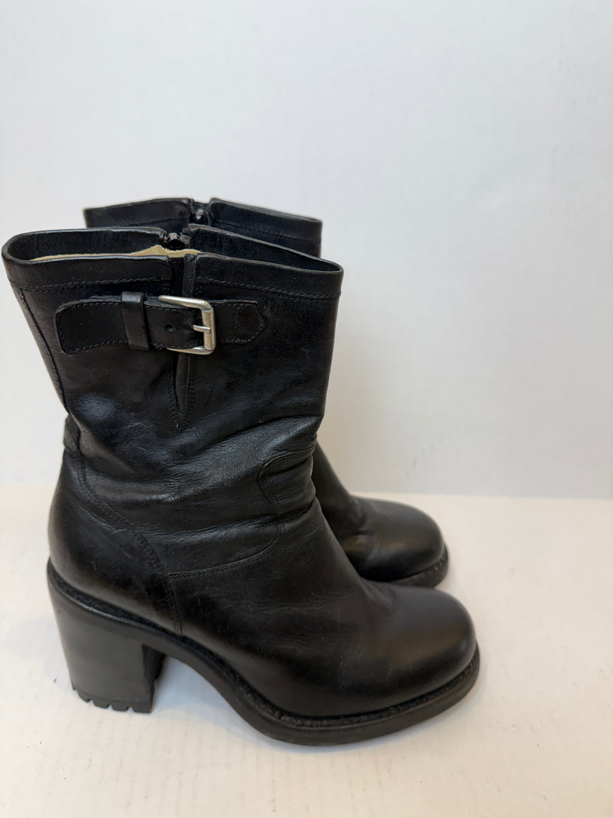 FREE LANCE Leather 9 Mini Gero Biker Boots/US6.5-EU36.5