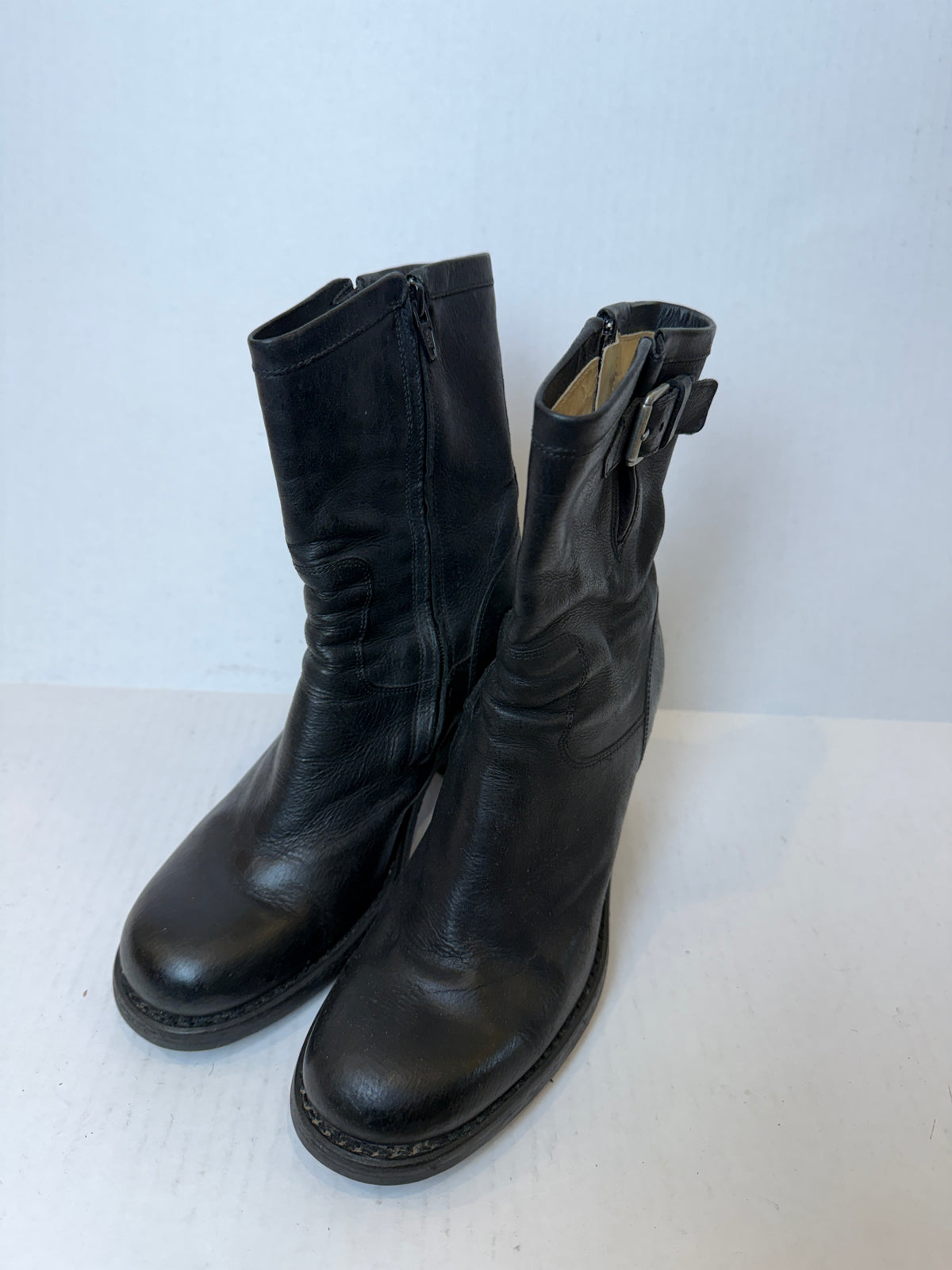 FREE LANCE Leather 9 Mini Gero Biker Boots/US6.5-EU36.5