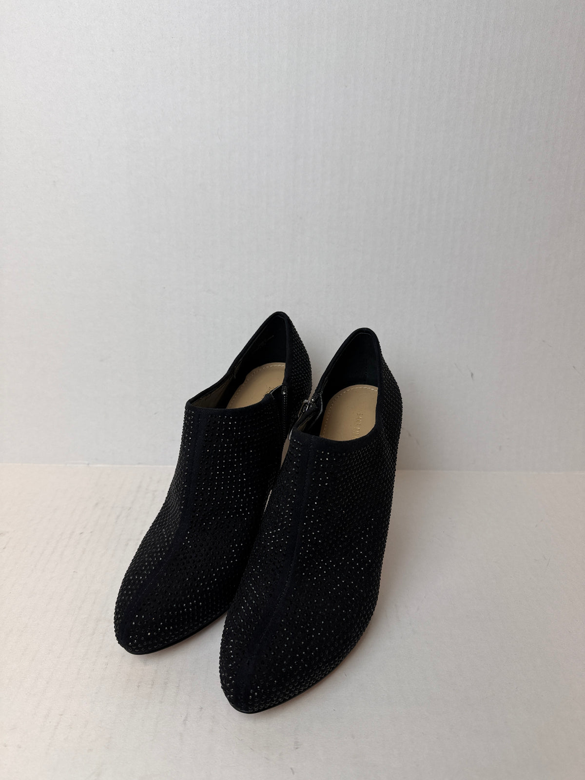 SAKS FIFTH AVENUE Black Label Rhinestone Stilletto Booties / US8