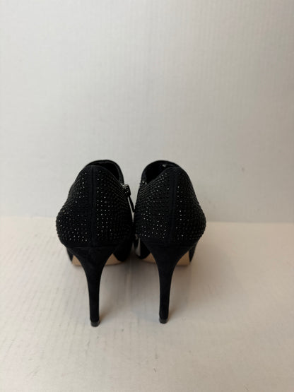 SAKS FIFTH AVENUE Black Label Rhinestone Stilletto Booties / US8