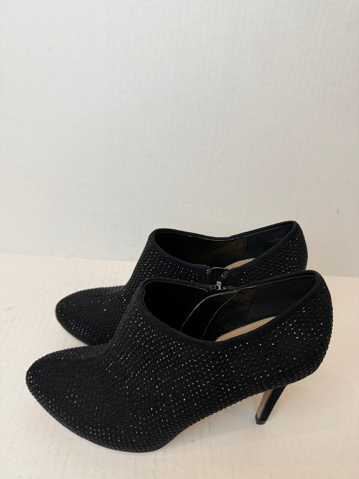 SAKS FIFTH AVENUE Black Label Rhinestone Stilletto Booties / US8