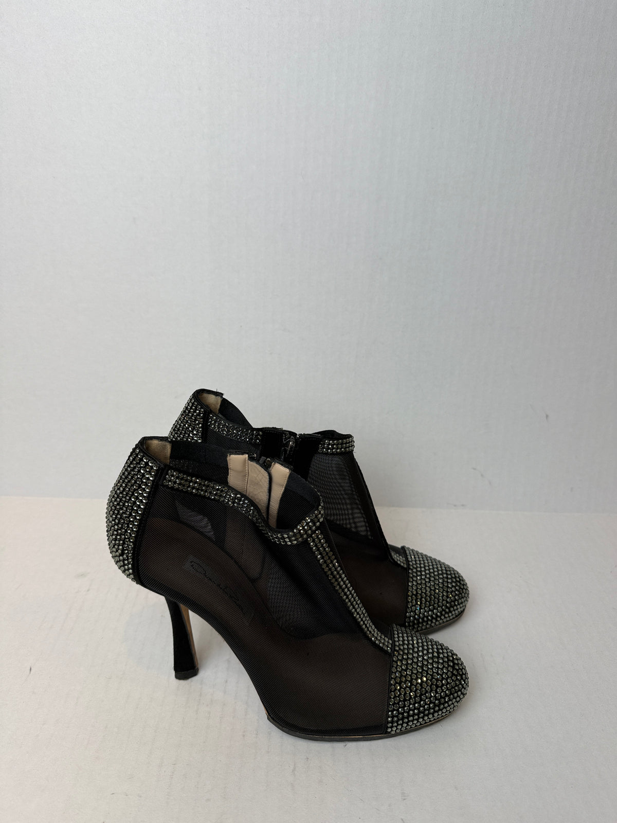 OSCAR DE LA RENTA Mesh Studded Pump Heels / US8-EU38.5