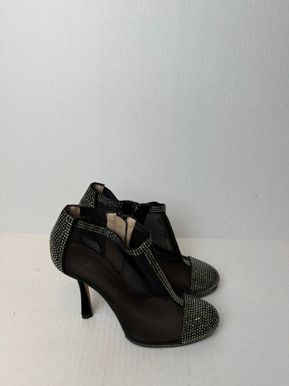 OSCAR DE LA RENTA Mesh Studded Pump Heels / US8-EU38.5