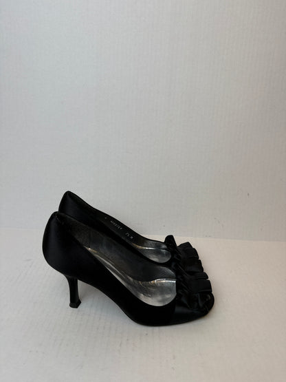 STUART WEITZMAN Satin Peep Toe Pumps / US7.5-EU38.5