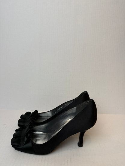 STUART WEITZMAN Satin Peep Toe Pumps / US7.5-EU38.5