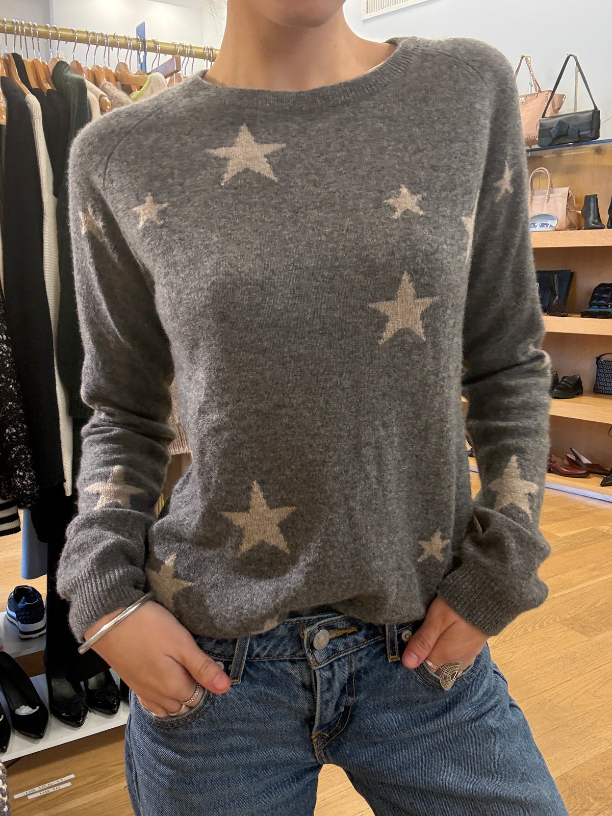 AQUA Cashmere LS Sweater/S