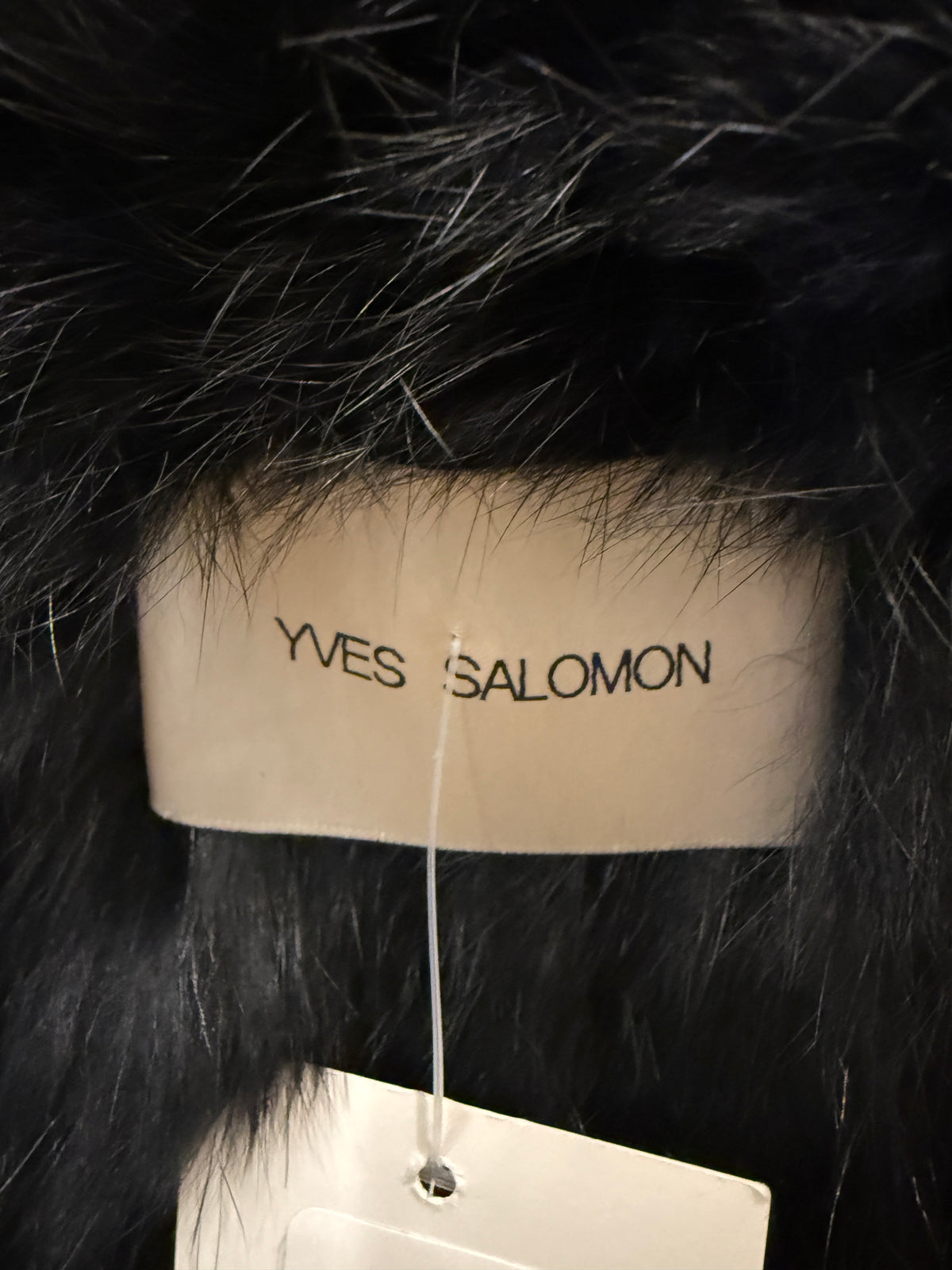 YVES SALOMON  Rabbit Fur Sleeveless Open Jacket/XS