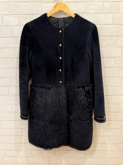 NO BRAND Fur Mid Length Coat / S