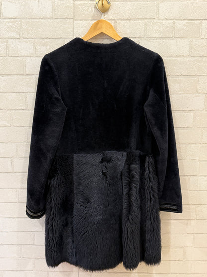 NO BRAND Fur Mid Length Coat / S