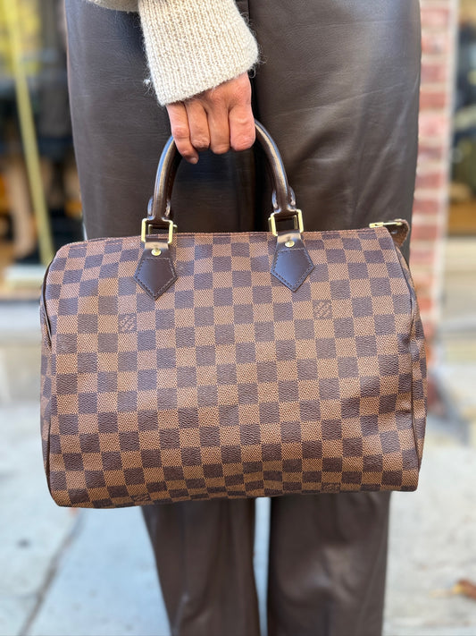 LOUIS VUITTON Damier Ebene Speedy 30