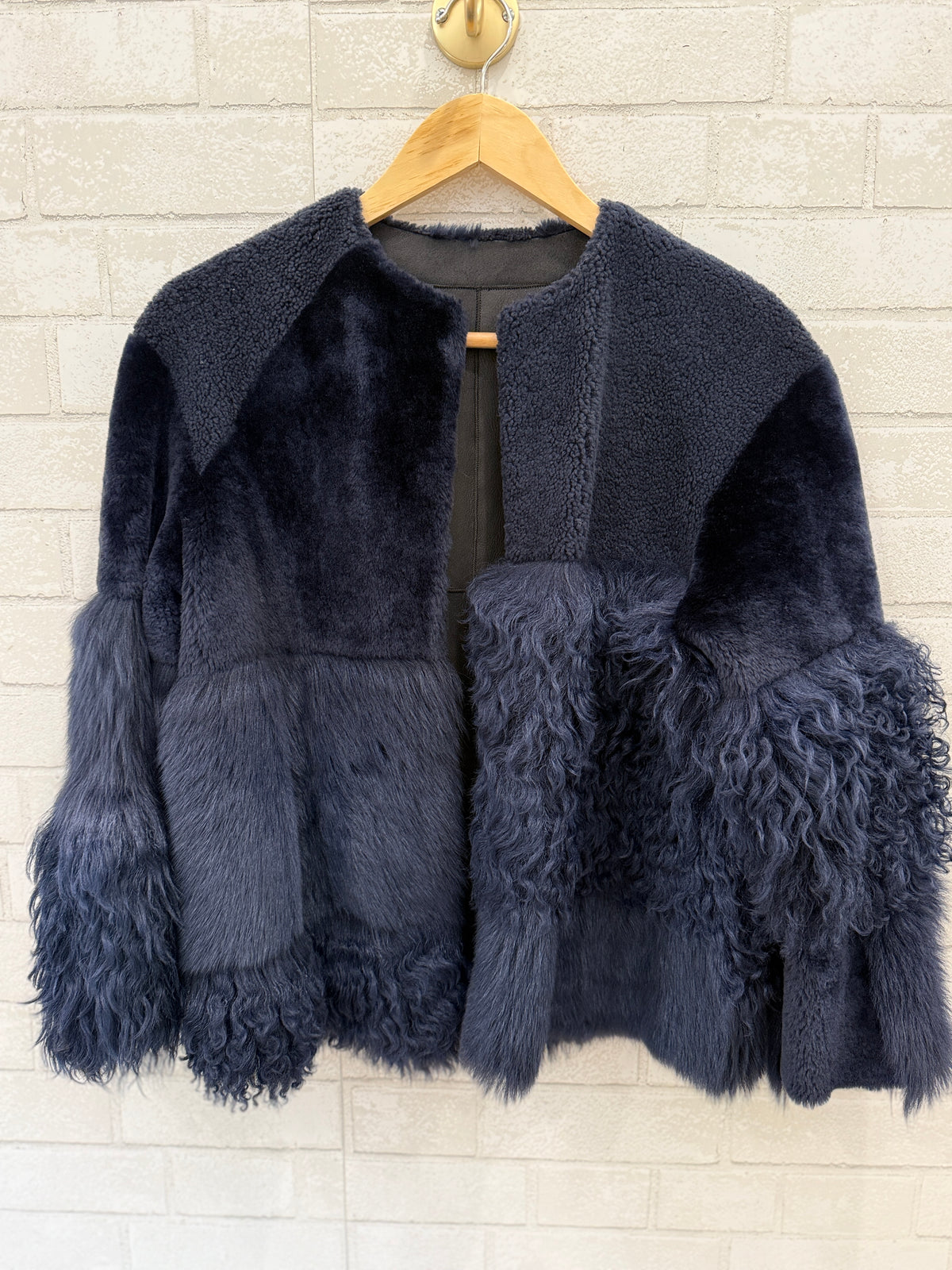 WHISTLES Hema Shearling Coat / L