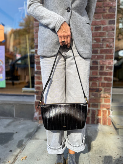 JIL SANDER Leather Medium Fold Shoulder Bag