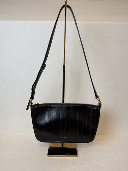 JIL SANDER Leather Medium Fold Shoulder Bag