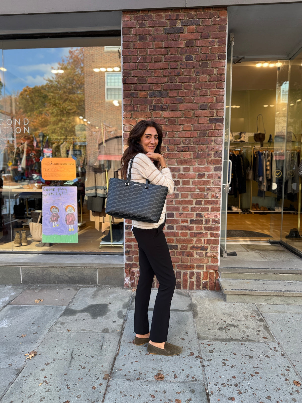 BALENCIAGA BB Monogram East-West Shopper Tote