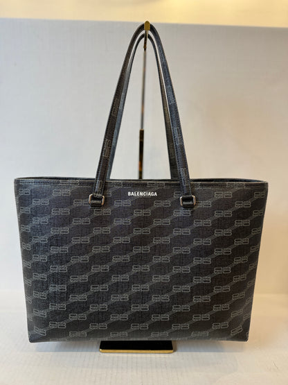 BALENCIAGA BB Monogram East-West Shopper Tote