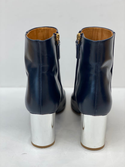 SEZANE Ankle boots leather and silver heel / US8.5-EU39