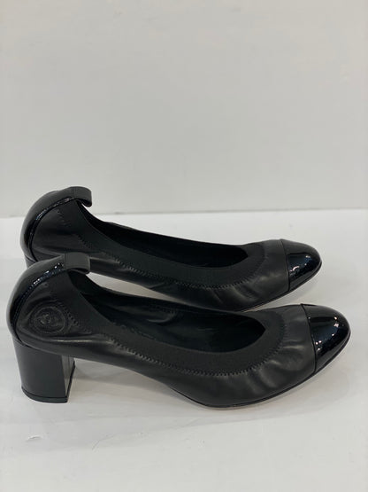 CHANEL Specator Pumps Black Leather / Patent Leather / US9.5-EU40