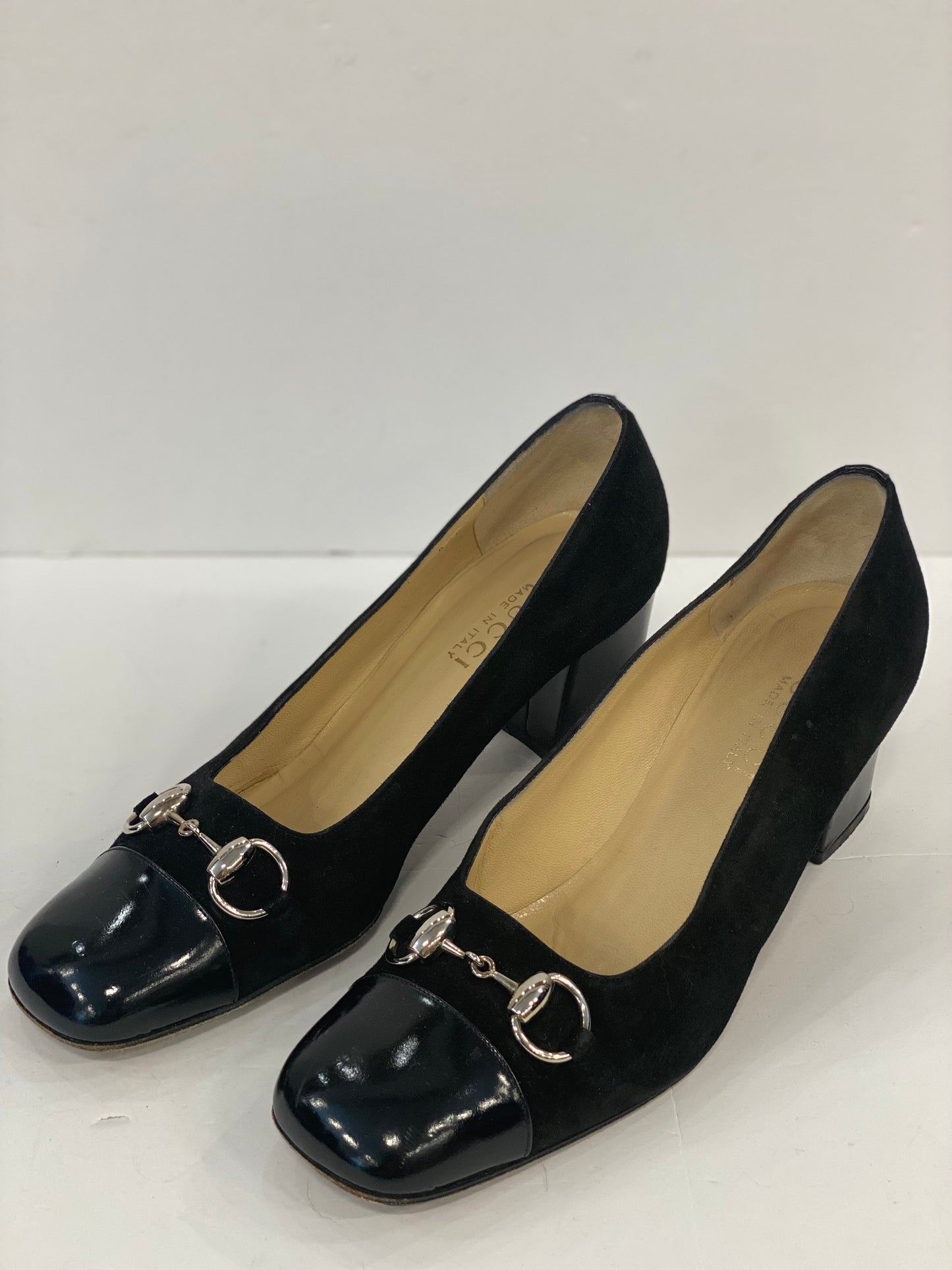 GUCCI Horsebit Bi Material Pumps / US9.5-EU40